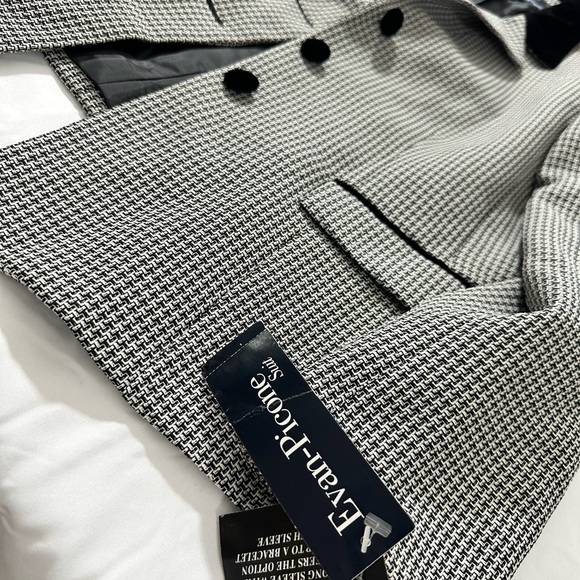 Evan Picone Houndstooth Velvet Collar Suit Blazer Jacket Women's 16W NWT - Picture 13 of 13